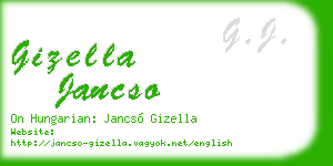 gizella jancso business card